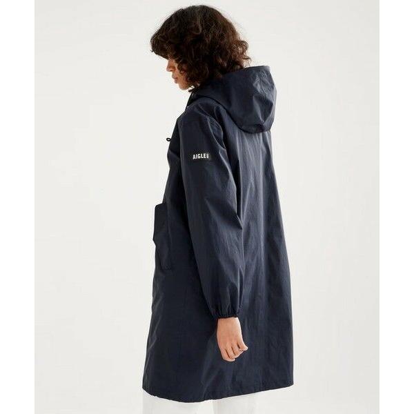 AIGLE（エーグル） 透湿防水 パッカブルロングフーデッドジャケット