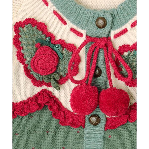 PINK HOUSE（ピンクハウス） ハートモチーフ使いヨークニット