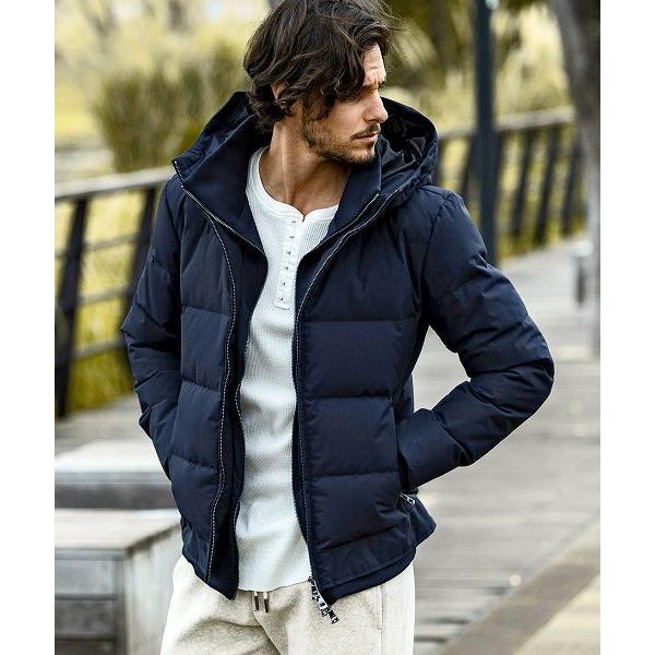 SHIFFON（シフォン） スタンドネックレイヤードダウンジャケット