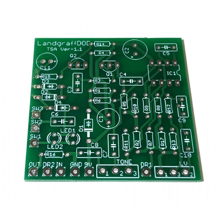 Landgraff Dynamic Over Drive風ギターエフェクターペダル 自作用基板