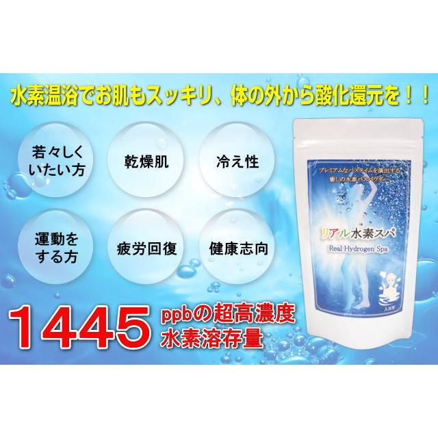 水素風呂 入浴剤 リアル水素スパ 360g 1445ppb 高濃度 疲労 冷え性