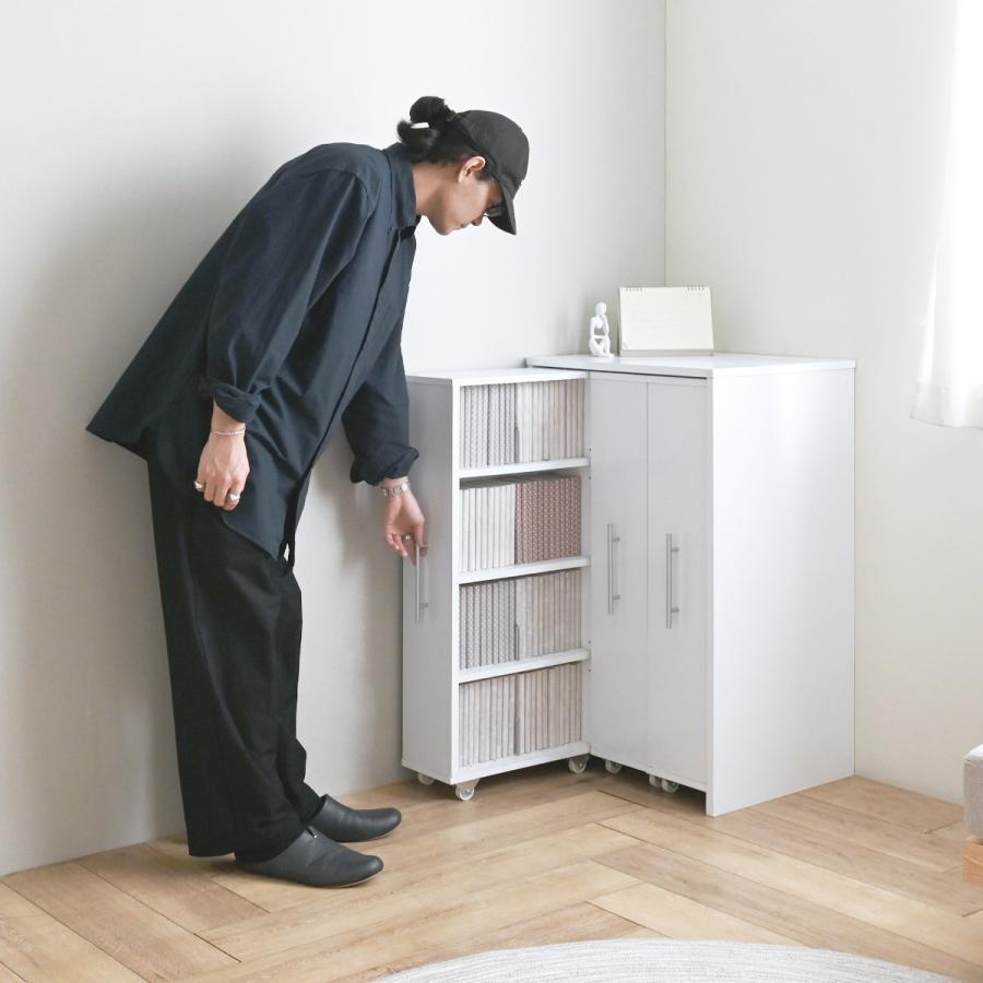 SESAME 本棚 スライドラック キャスター付き コミックラック 漫画収納