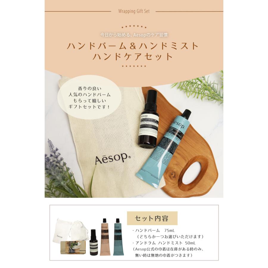 Aesop（イソップ） 巾着刺繍名入れ ハンドバーム75mL アンドラム