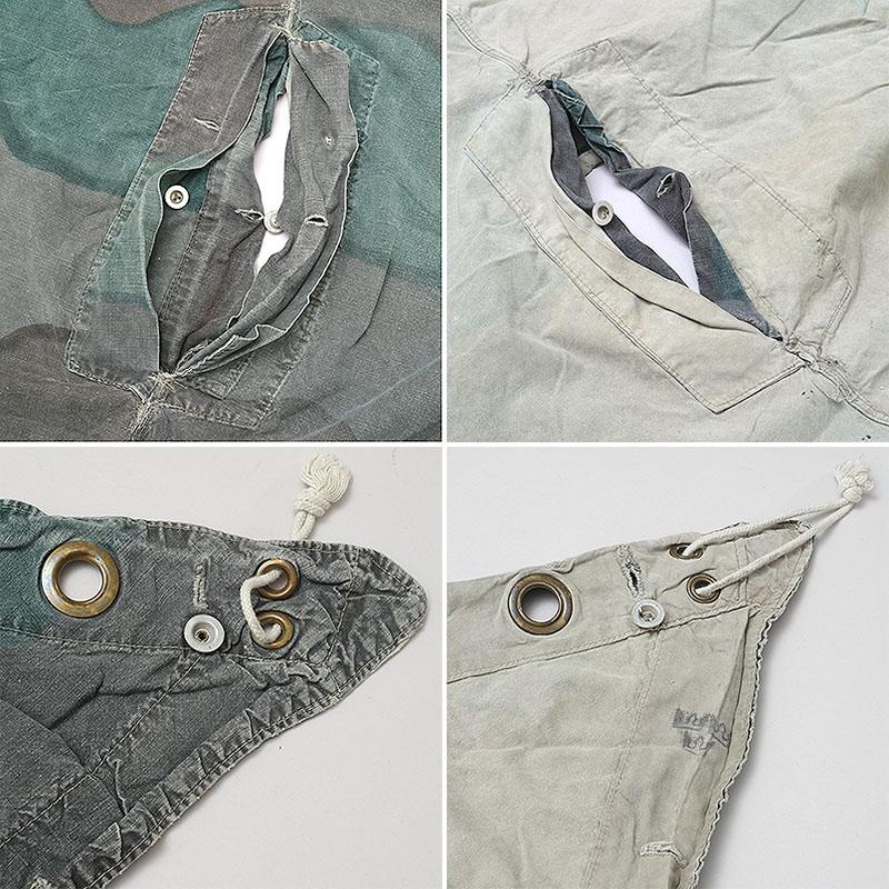 スウェーデン軍 トライアングル テントシート カモフラージュ USED