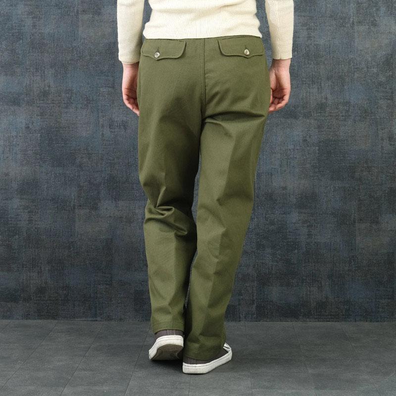 フランス軍 メカニックパンツ オリーブ レディース サイズ42以上