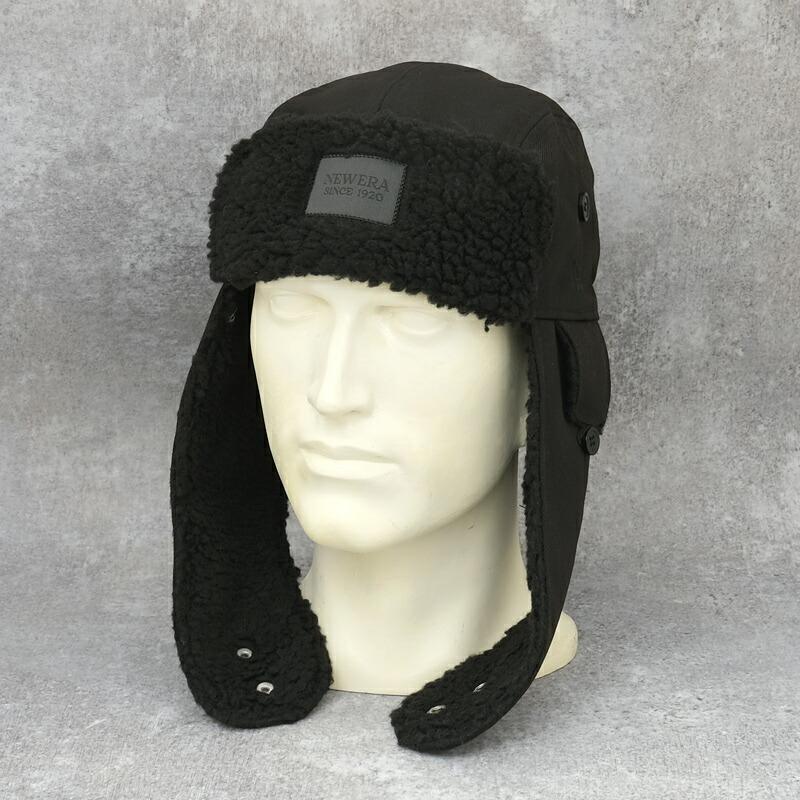 NEWERA ニューエラ トラッパー ブラック ウーブンパッチキャップ 帽子