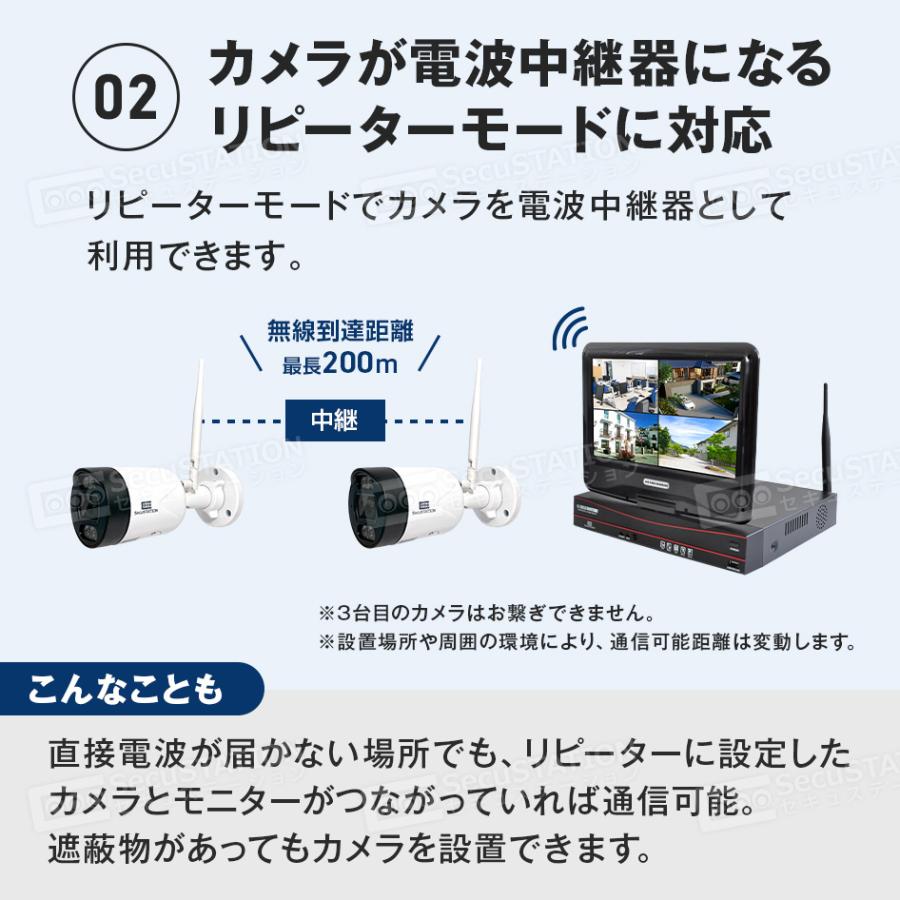 SecuSTATION 防犯カメラ 屋外 セット 家庭用 ワイヤレス wifi カメラ2