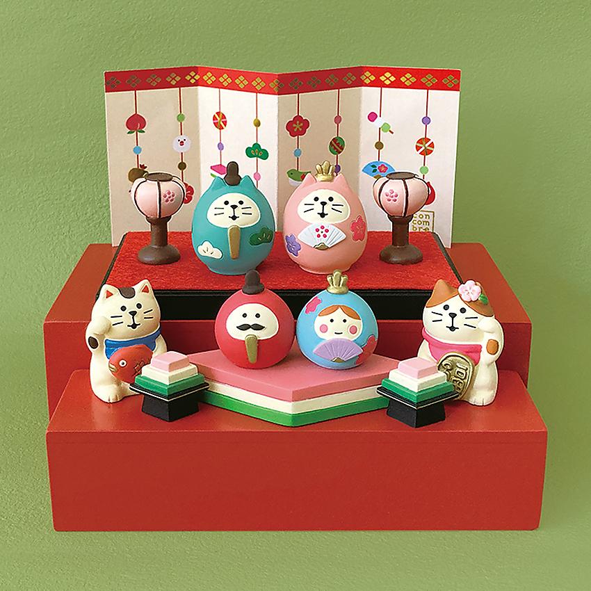 コンコンブル おひなさま 雛 猫 ネコ ねこ 小物 置物 飾り マスコット