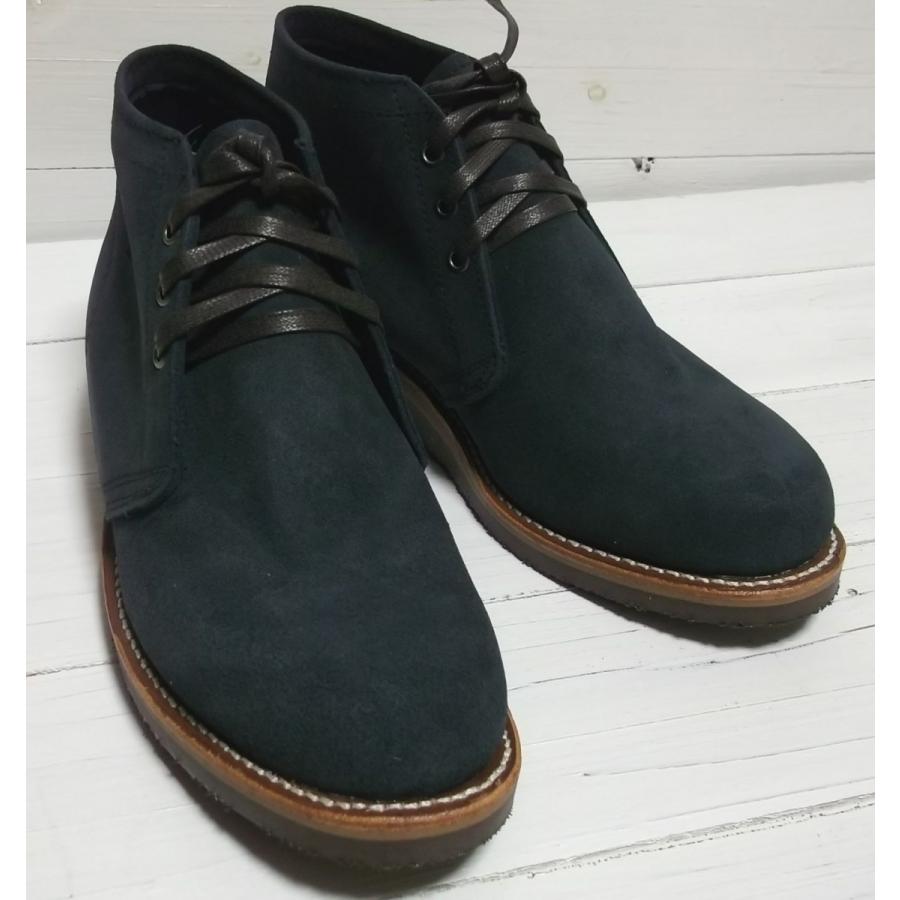 チペワ 本革製 レザー チャッカブーツ アメリカ製 スエード ネイビー