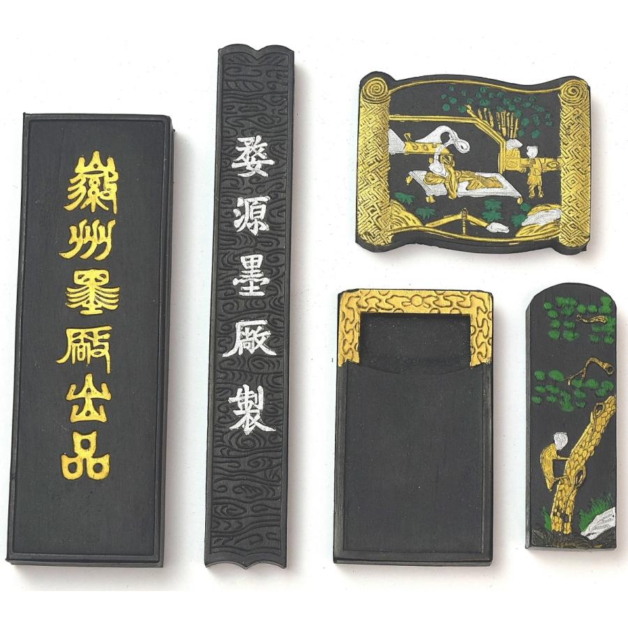 趣楽】 中国古玩 書道具 古墨10個入り巻物 巻墨 I1901 : 趣楽堂