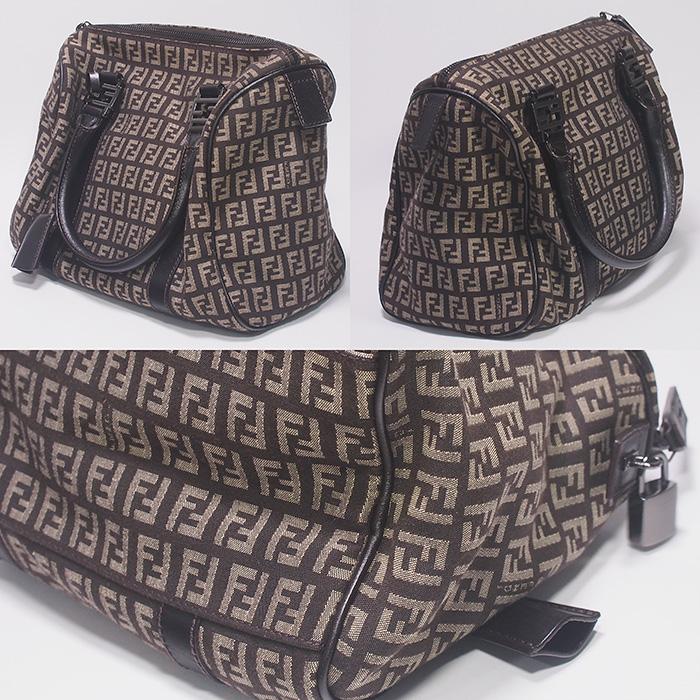 ◇ミウラ◇ フェンディ FENDI ズッキーノ ミニボストン ハンドバッグ