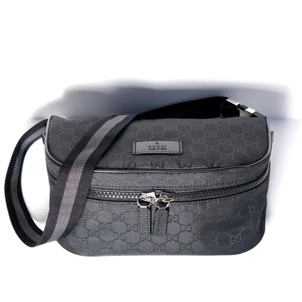 GUCCI（グッチ） メンズ ナイロン GG柄 ボディーバッグ ウェストポーチ