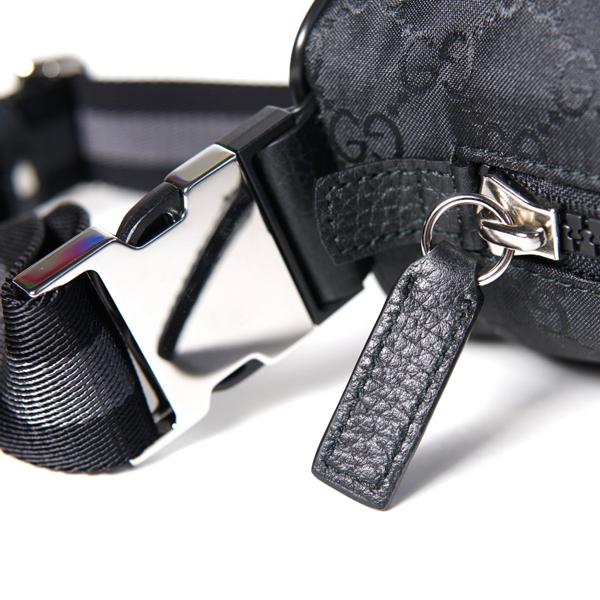 GUCCI（グッチ） メンズ ナイロン GG柄 ボディーバッグ ウェストポーチ