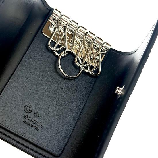 GUCCI（グッチ） 最新作! GUCCI 6連 キーケース グッチシマ ブラック