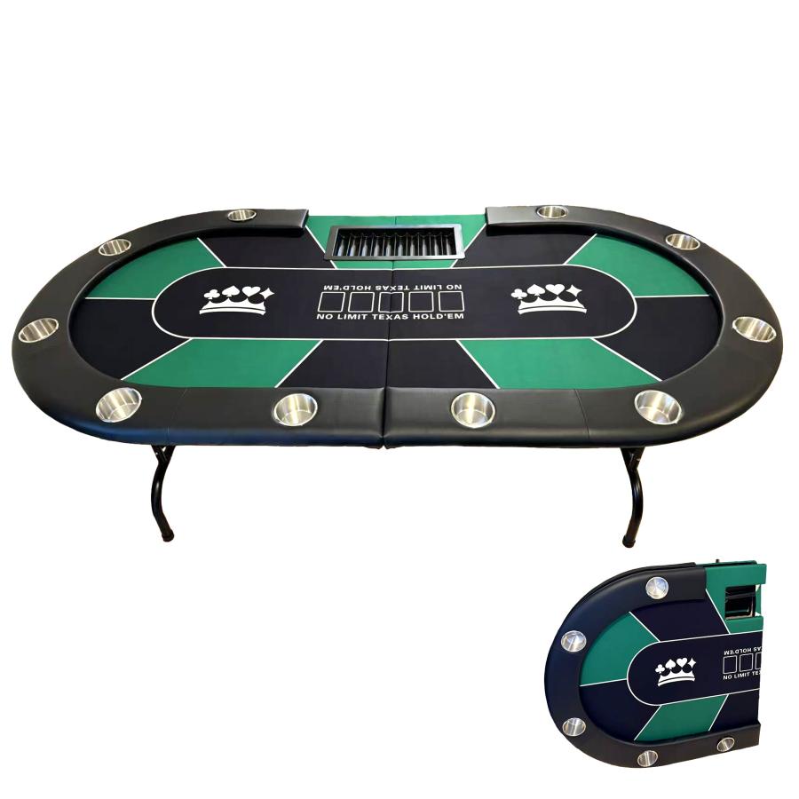P2倍!】 TiltPlay ポーカーテーブル 折りたたみ 10人対応 家庭用 業務