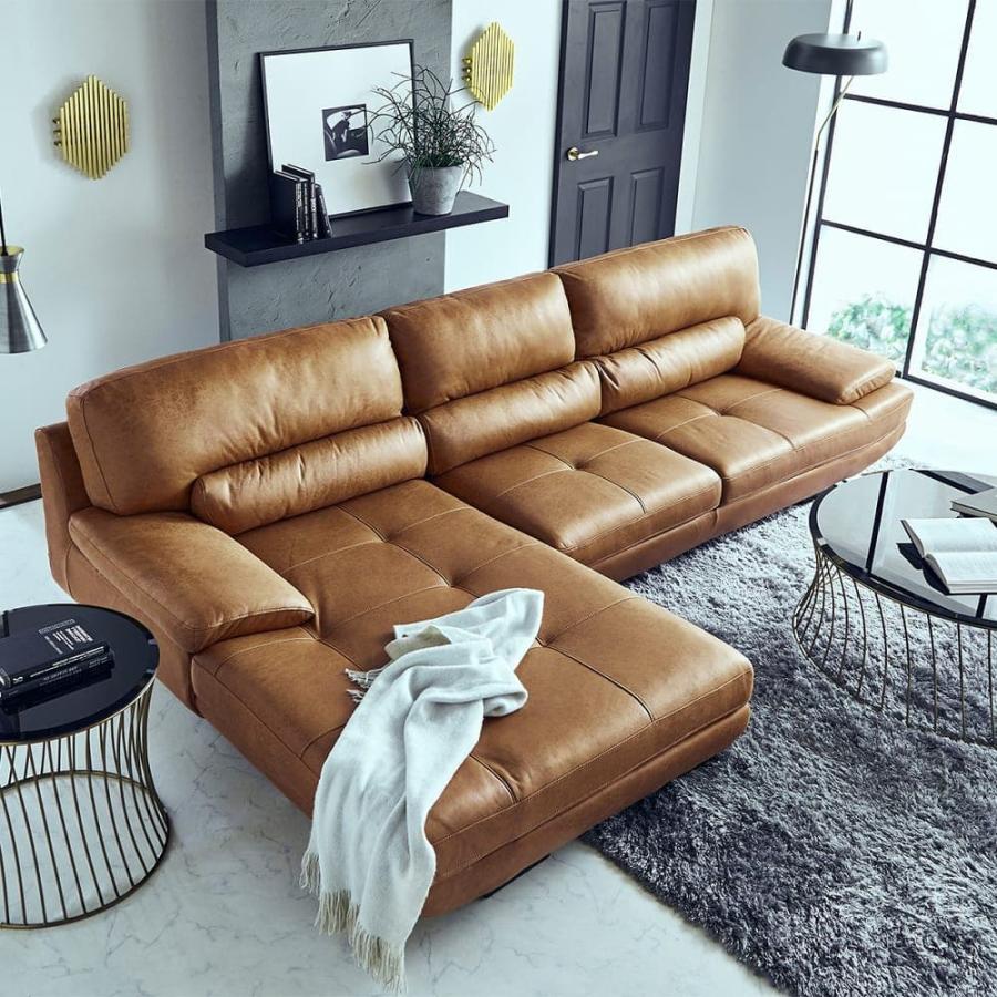 関家具 シェーズロングソファ 幅240cm 高級感 上質 ハイセンス 重厚感