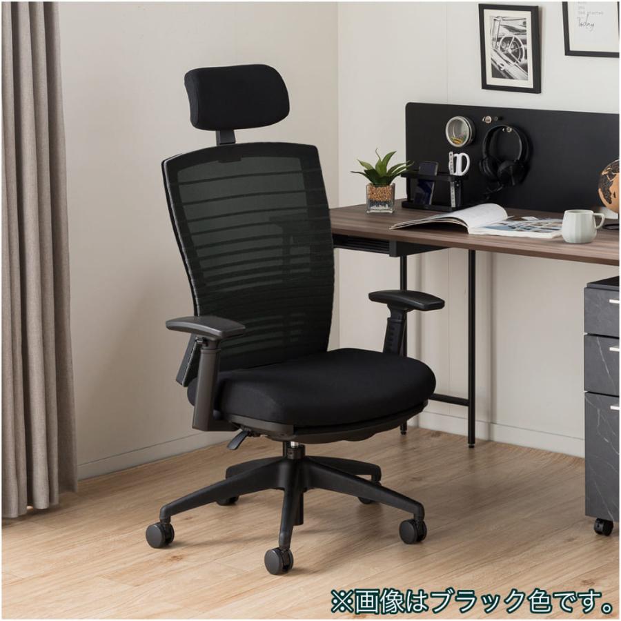 デスクチェア MOS ヴァイザー ブラック 【ホームズ オリジナル】 (配送