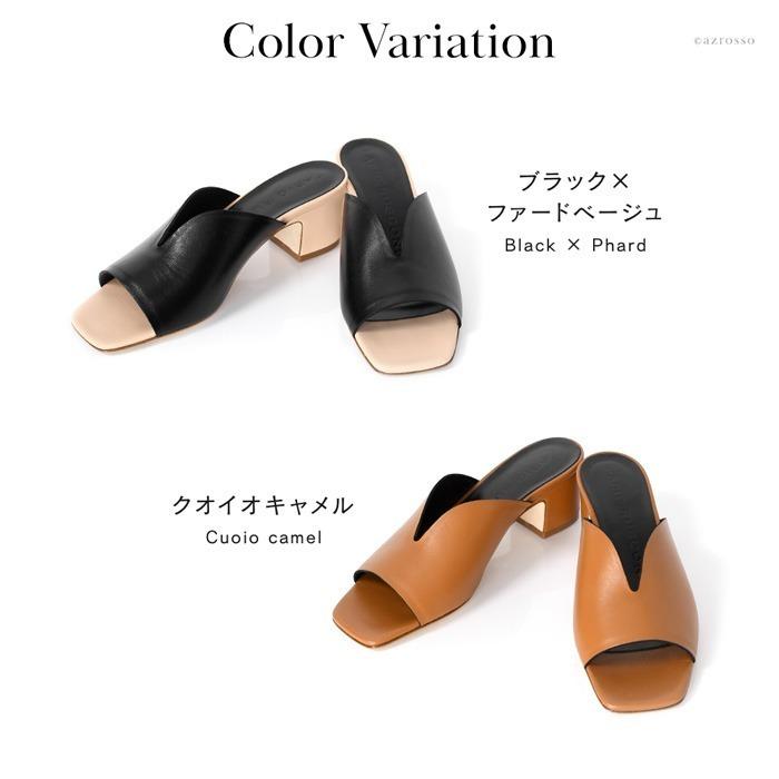 FABIO RUSCONI（ファビオルスコーニ） サンダル レディース 黒 太