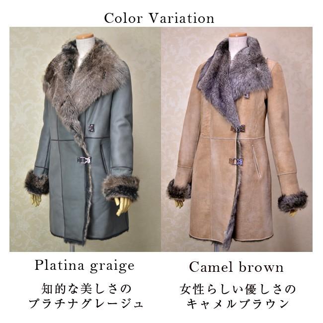 リアルムートンコート レディース ロング 本革 ラムレザー 毛皮 高級