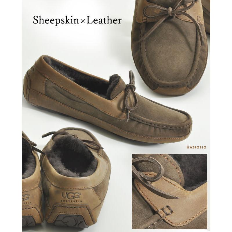 UGG（アグ） モカシン メンズ スリッポン ムートンシューズ スエード