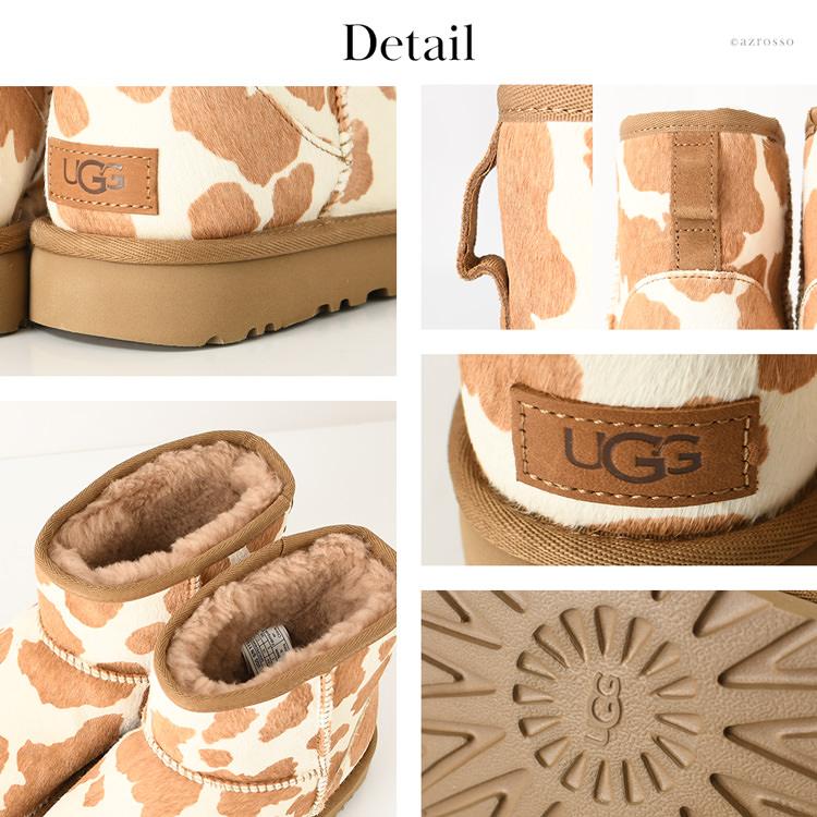 UGG（アグ） ブーツ レディース ムートンブーツ 牛柄 ショートブーツ