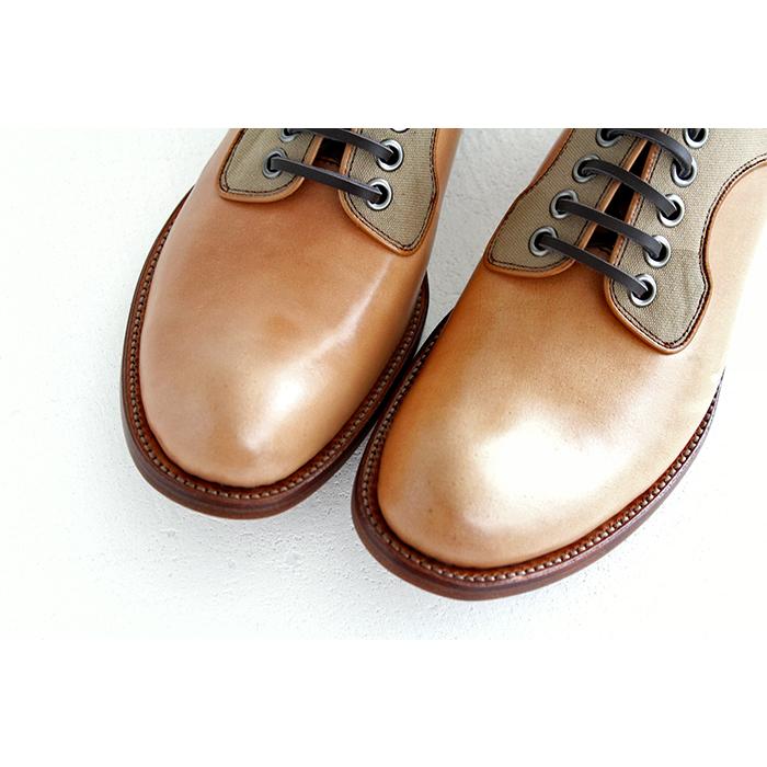 chausser（ショセ） ナチュラルコードバン プレーントゥ レースアップ