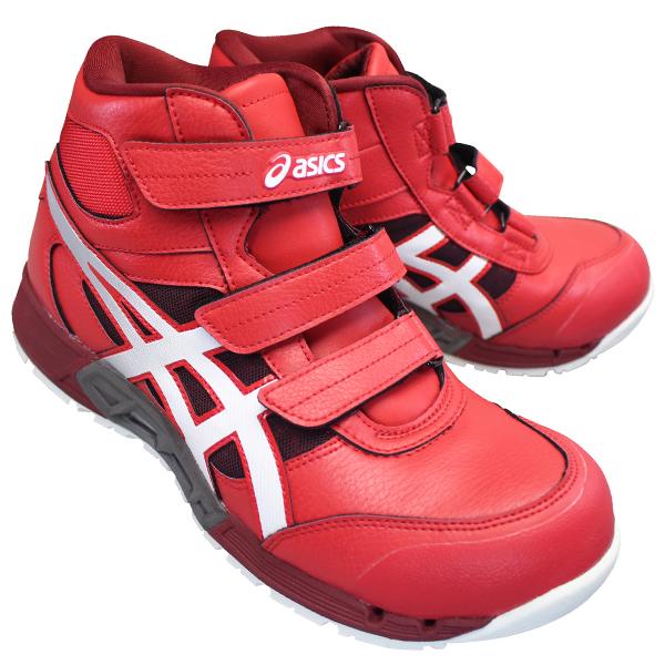 ウィンジョブ アシックス CP308 AC ブラック ホワイト レッド 黒 白 赤