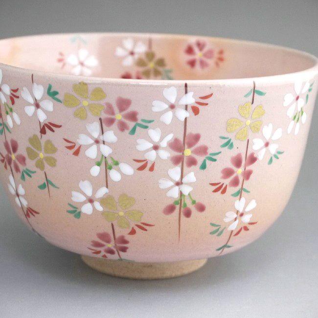 京焼 清水焼 抹茶碗 ピンクしだれ桜 亨 : 松韻堂 Yahoo!店 - 通販
