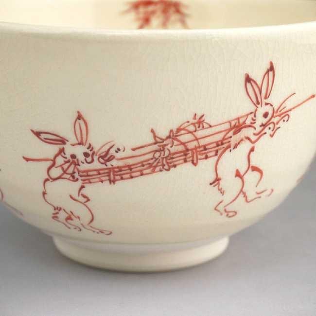 京焼 清水焼 鳥獣戯画抹茶茶碗 陶仙 : 松韻堂 Yahoo!店 - 通販 - Yahoo