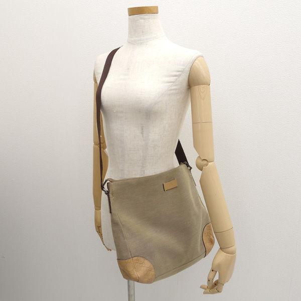 GUCCI / グッチ ショルダーバッグ GGシマ ベージュ系 キャンバス