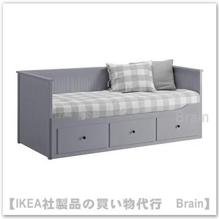 イケア（IKEA） HEMNES/ヘムネス デイベッドフレームすのこ付き グレー