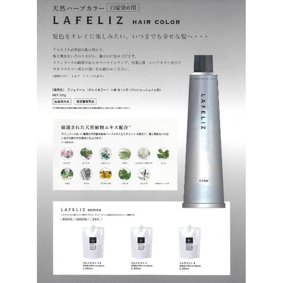 コスパ最強！☆ハピネス・ラフェリース 6W〈グレイカラー用〉 1剤 120g