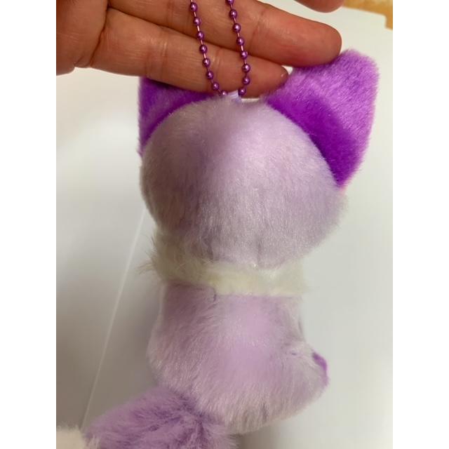 北キツネ ラベンダーぬいぐるみチェーン付マスコット : 北海道