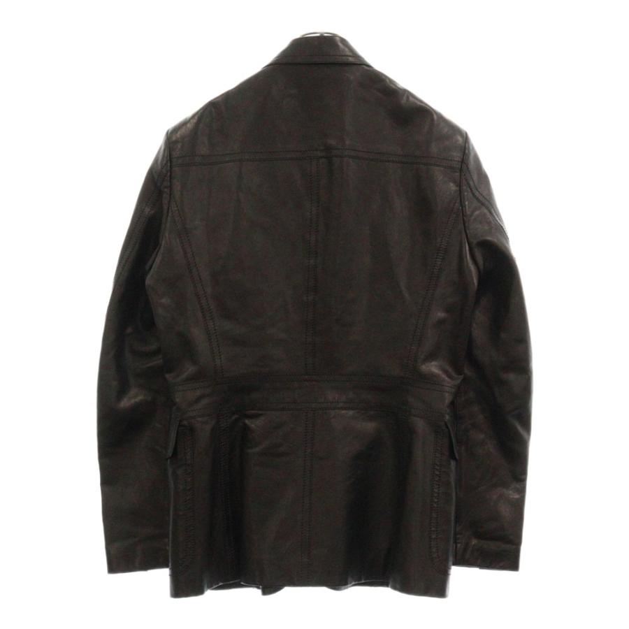 GUCCI（グッチ） TOM FORD期 レザー テーラードジャケット ブラック