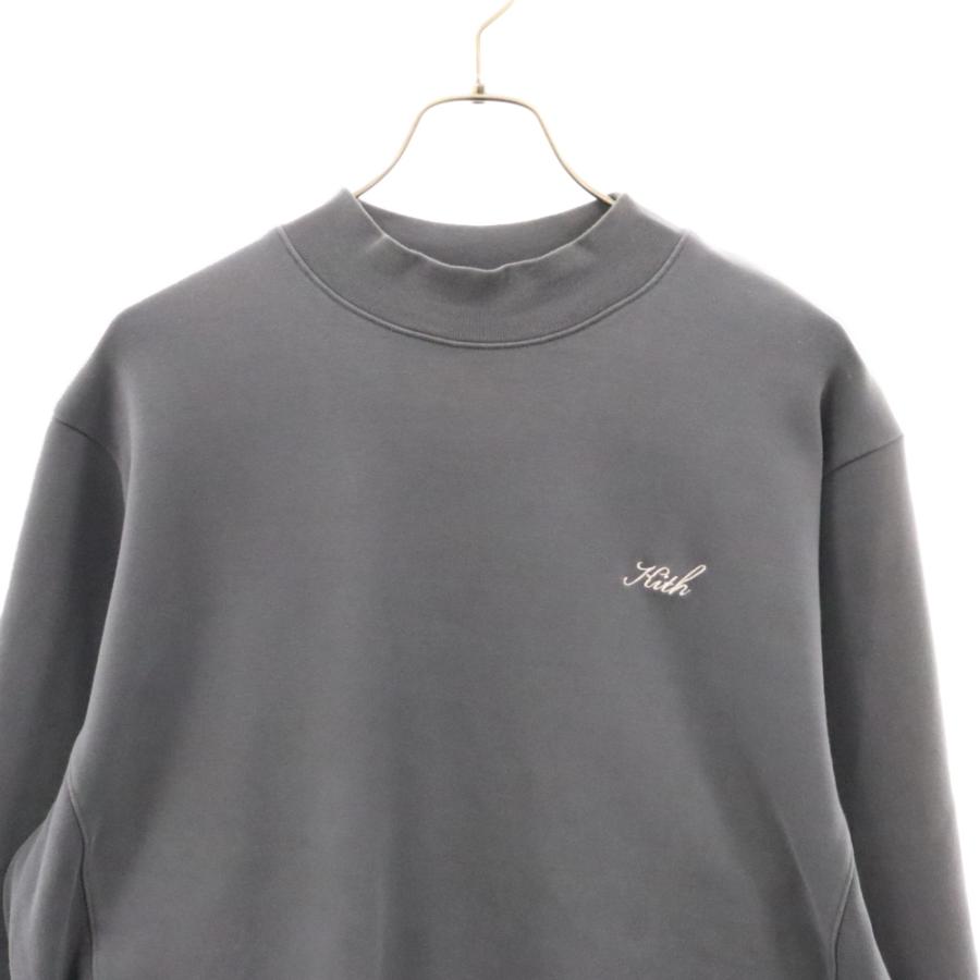 KITH（キス） ロゴ刺繍モックネックスウェットトレーナー ネイビー XL