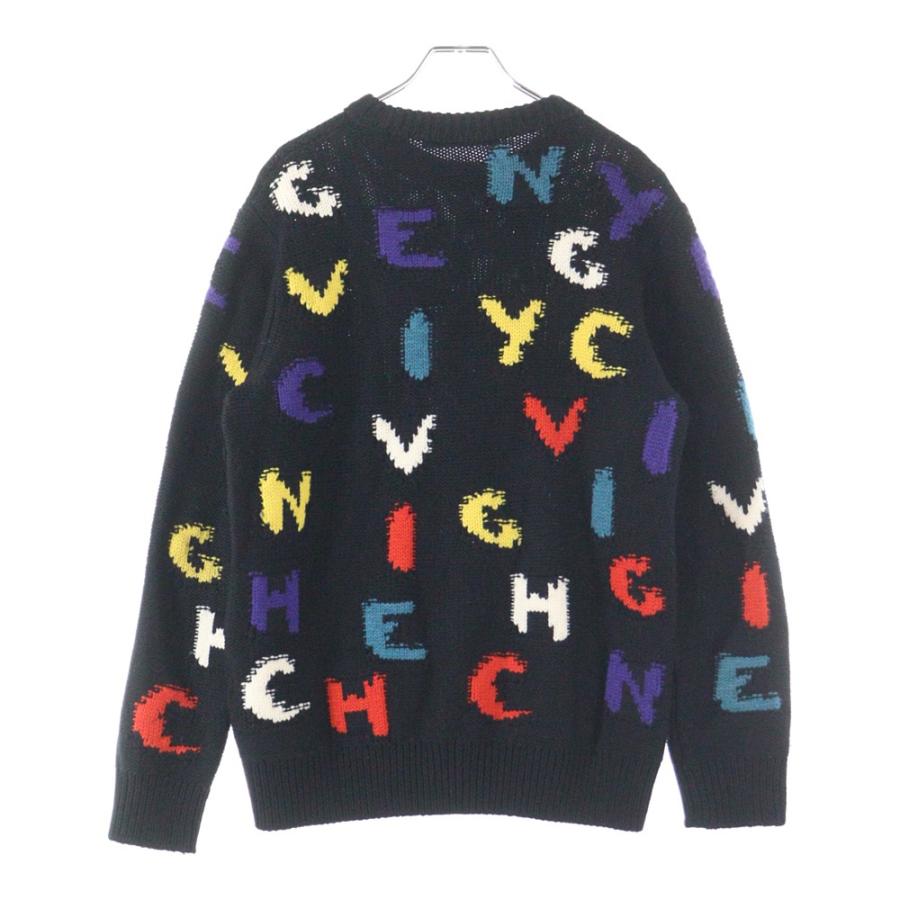 GIVENCHY（ジバンシィ） 総柄ロゴ ニットセーター ブラック BM906J4Y2J
