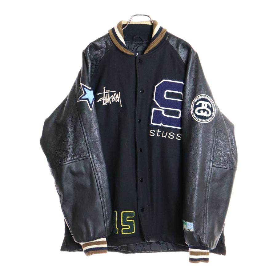 STUSSY（ステューシー） 90S 15周年 ロゴ刺繍 スタジアムジャケット
