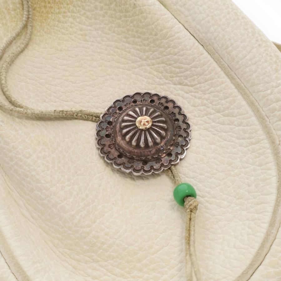 goro's（ゴローズ） K18付きフラワーコンチョ大 巾着ポーチL