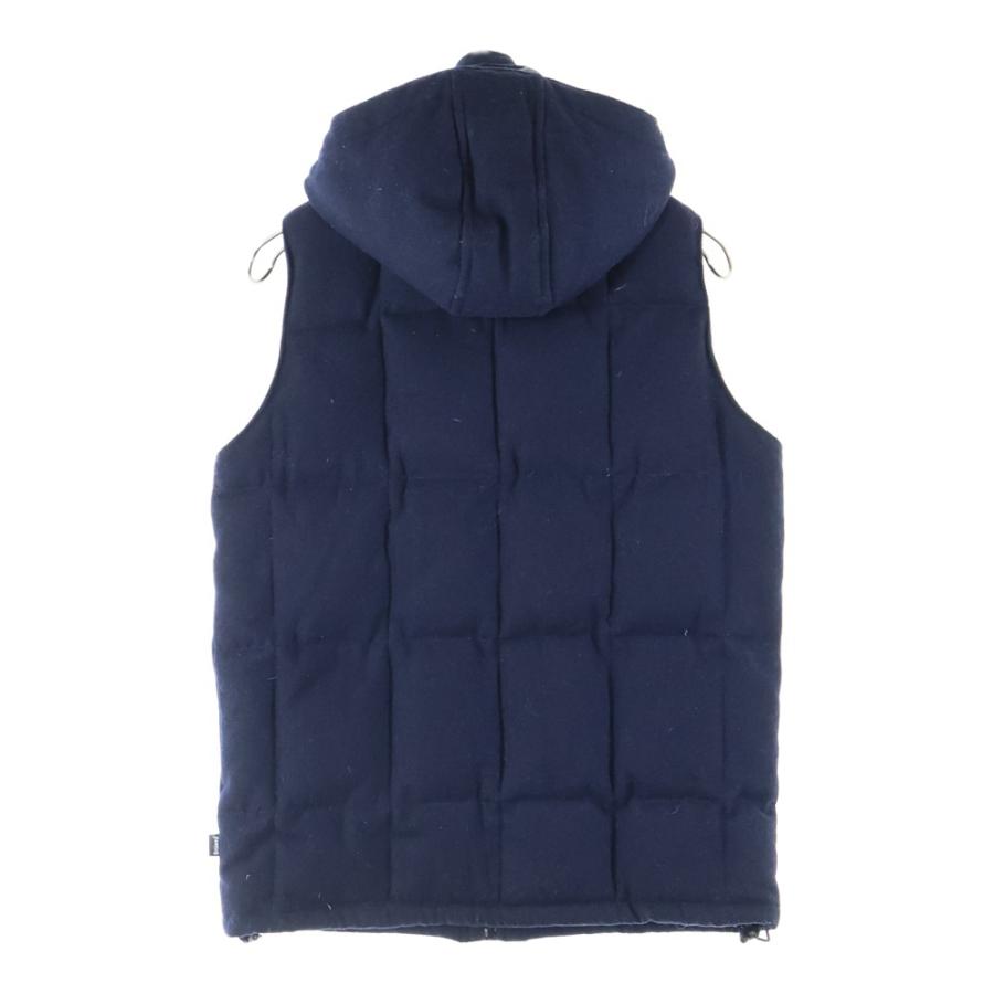 STUSSY（ステューシー） ウール フード付き ダウンベスト ネイビー