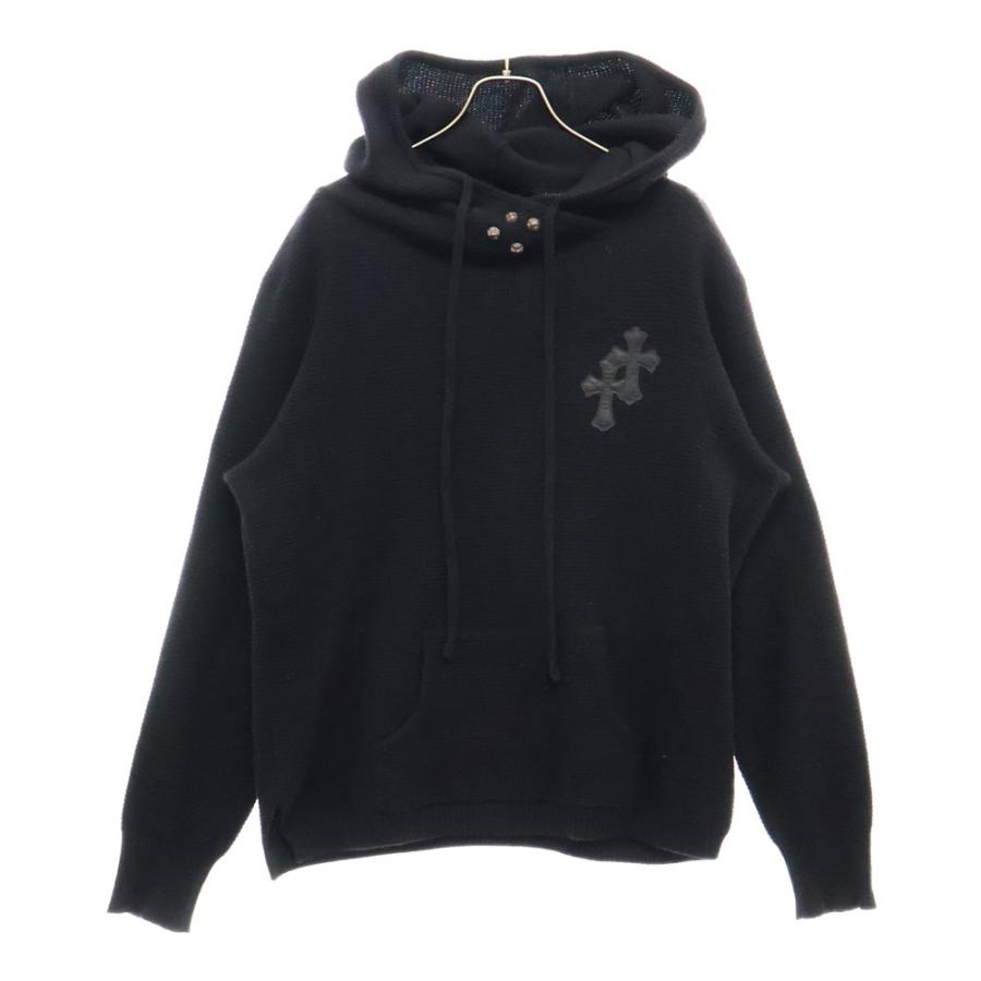 CHROME HEARTS（クロムハーツ） レザー クロスパッチ カシミヤ ニット