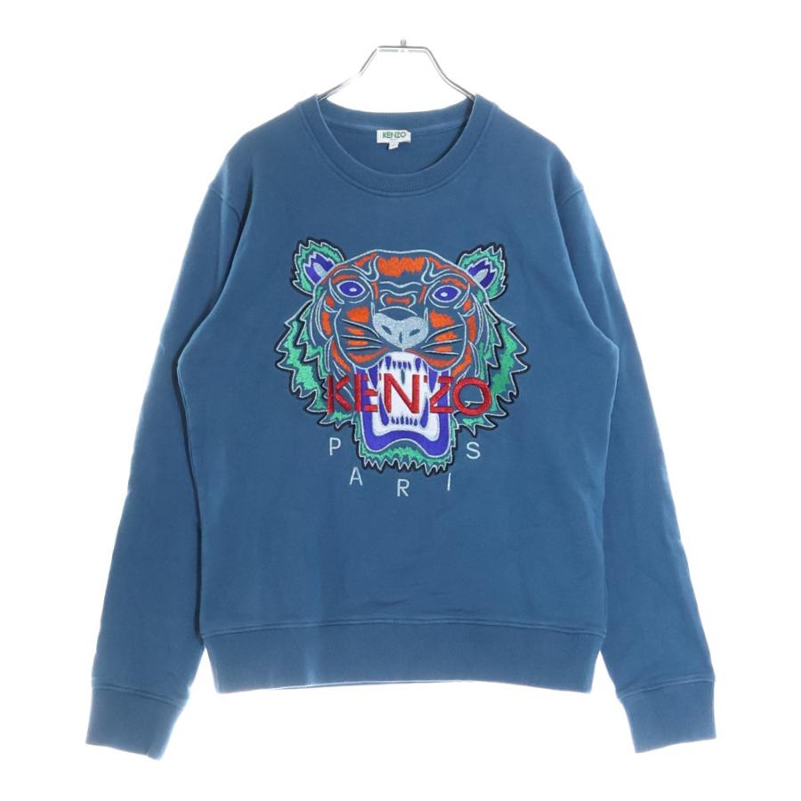 KENZO（ケンゾー） タイガー刺繍スウェットトレーナー ブルー