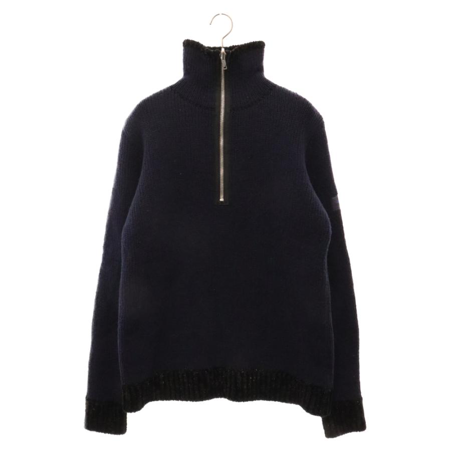 RAF SIMONS（ラフ シモンズ） 22AW ハーフジップ ラメリブ ローゲージ