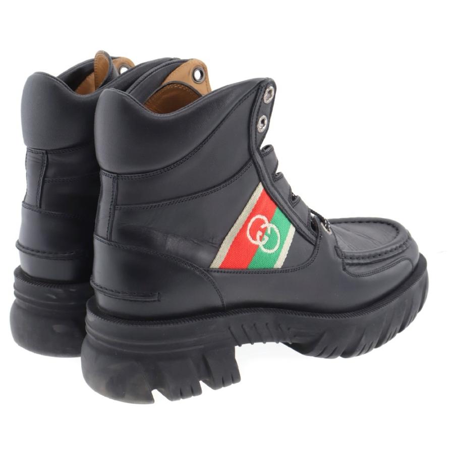 GUCCI（グッチ） インターロッキング G レースアップ レザー ショート