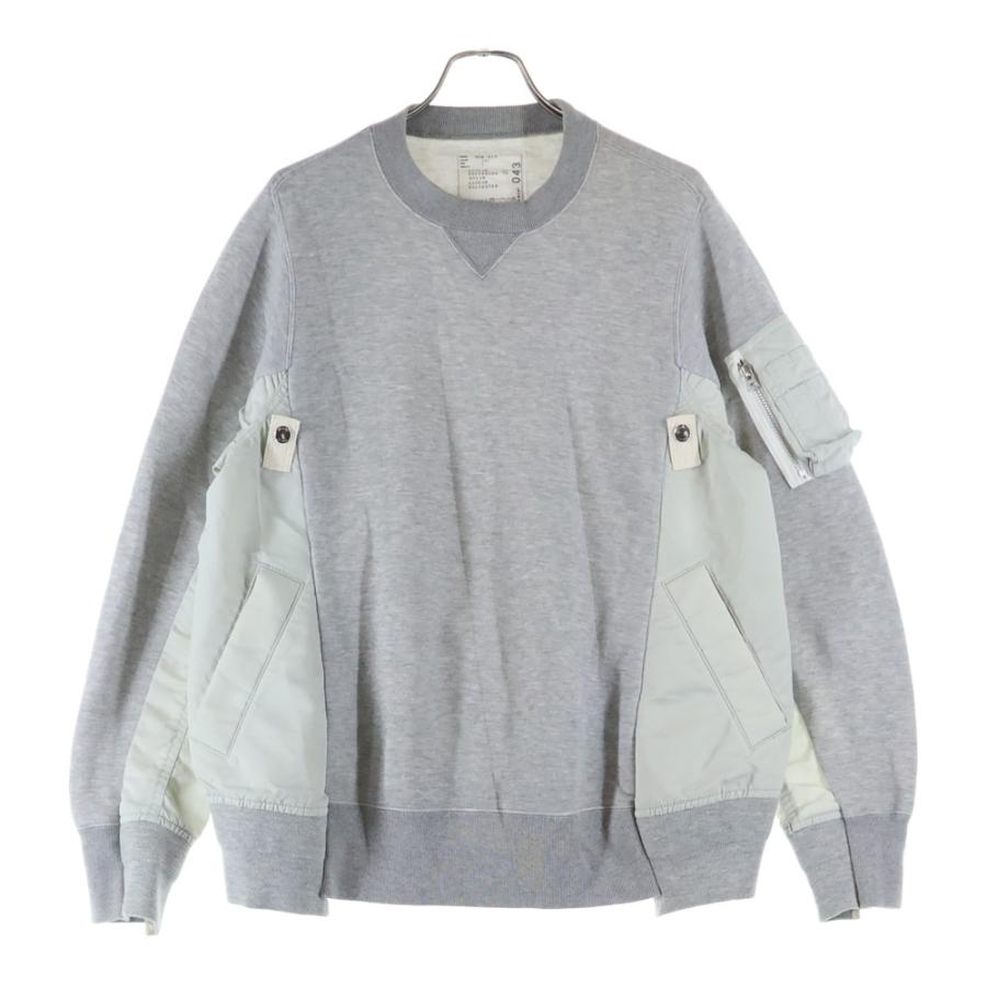 sacai（サカイ） 22AW Sponge Sweat × MA-1 Pullover ドッキング