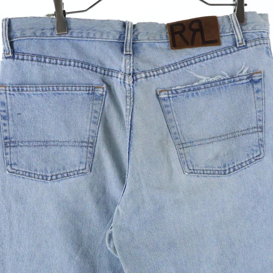 RRL ダブルアールエル USA製 ジップフライ ダメージ ストレート デニム