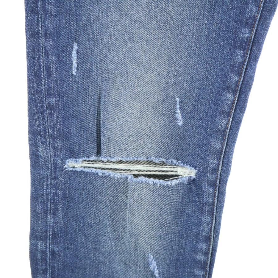 AMIRI（アミリ） クラッシュ加工 スキニー デニムパンツ インディゴ