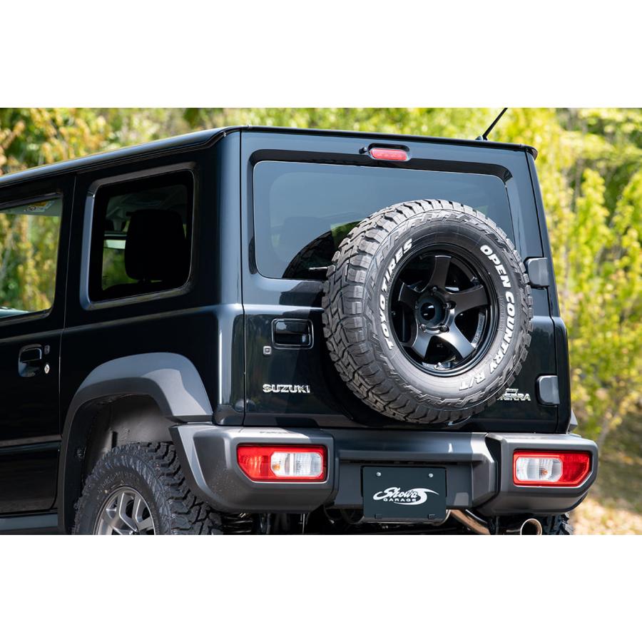 ショウワガレージ スペアタイヤ移動ブラケット 表向き 真上移動タイプ