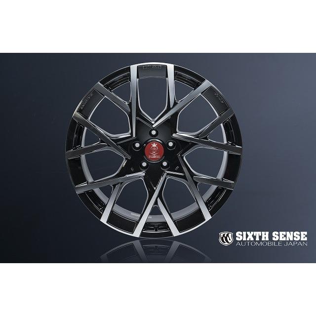 JC-DS7 8.5J 20インチ アルミホイール ブラックポリッシュ 【シックス