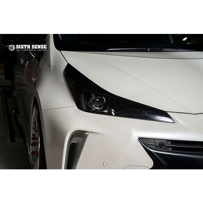 50プリウス後期 ヘッドライトカバー(ライトスモーク) : シックスセンス