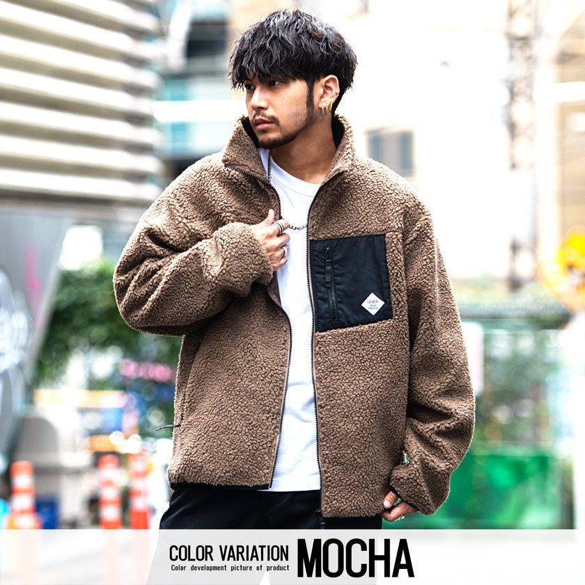 CavariA（キャバリア） フリースジャケット メンズ ボア ブルゾン